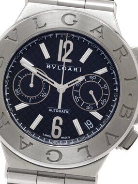BVLGARI Diagono DG40SCH Chronograph Black Dial Automatic Men's Watch_955547